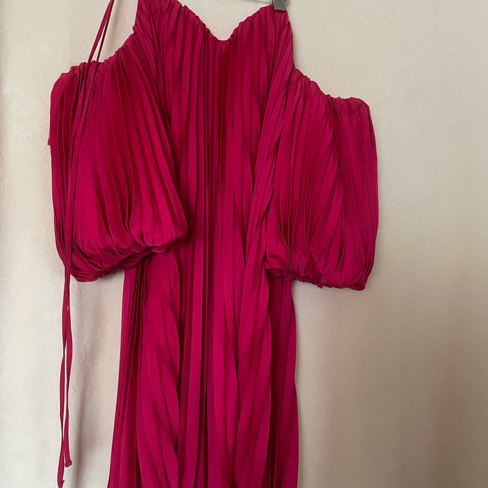 Express Off The Shoulder Pleated Mini Dress like new XS